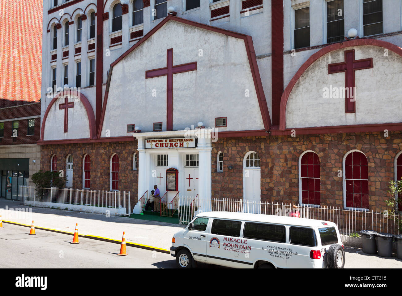 Église salut et délivrance dans Harlem New York, à l'extérieur avant d'extérieur Banque D'Images