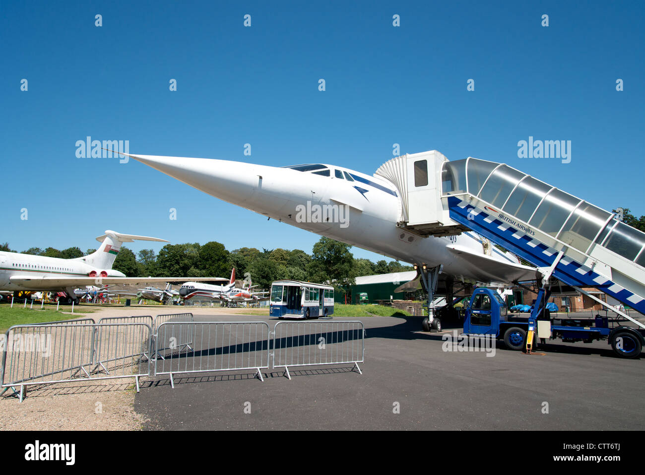 Expérience Concorde de British Airways à Brooklands Museum, Brooklands, Weybridge, Surrey, Angleterre, Royaume-Uni Banque D'Images
