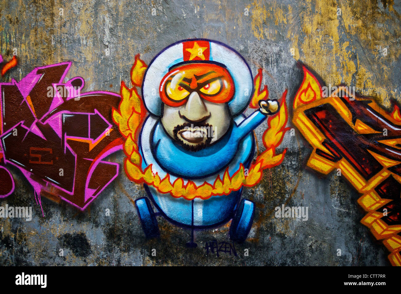 L'art de rue à Rio, au Brésil. Banque D'Images