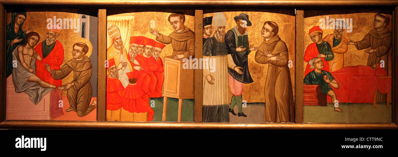 Des scènes de la vie de saint Antoine de Padoue Banque D'Images