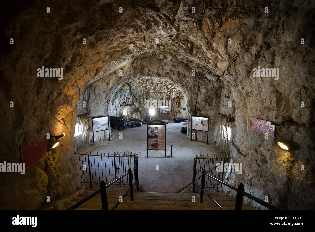 St George's Hall dans le Grand Siège de tunnels à Gibraltar, le sud de la Péninsule Ibérique. Banque D'Images