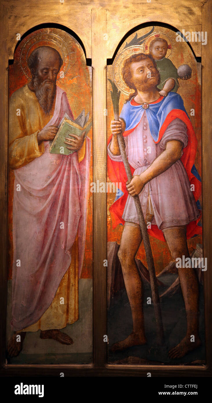 Saint Christophe et saint Marc Banque D'Images