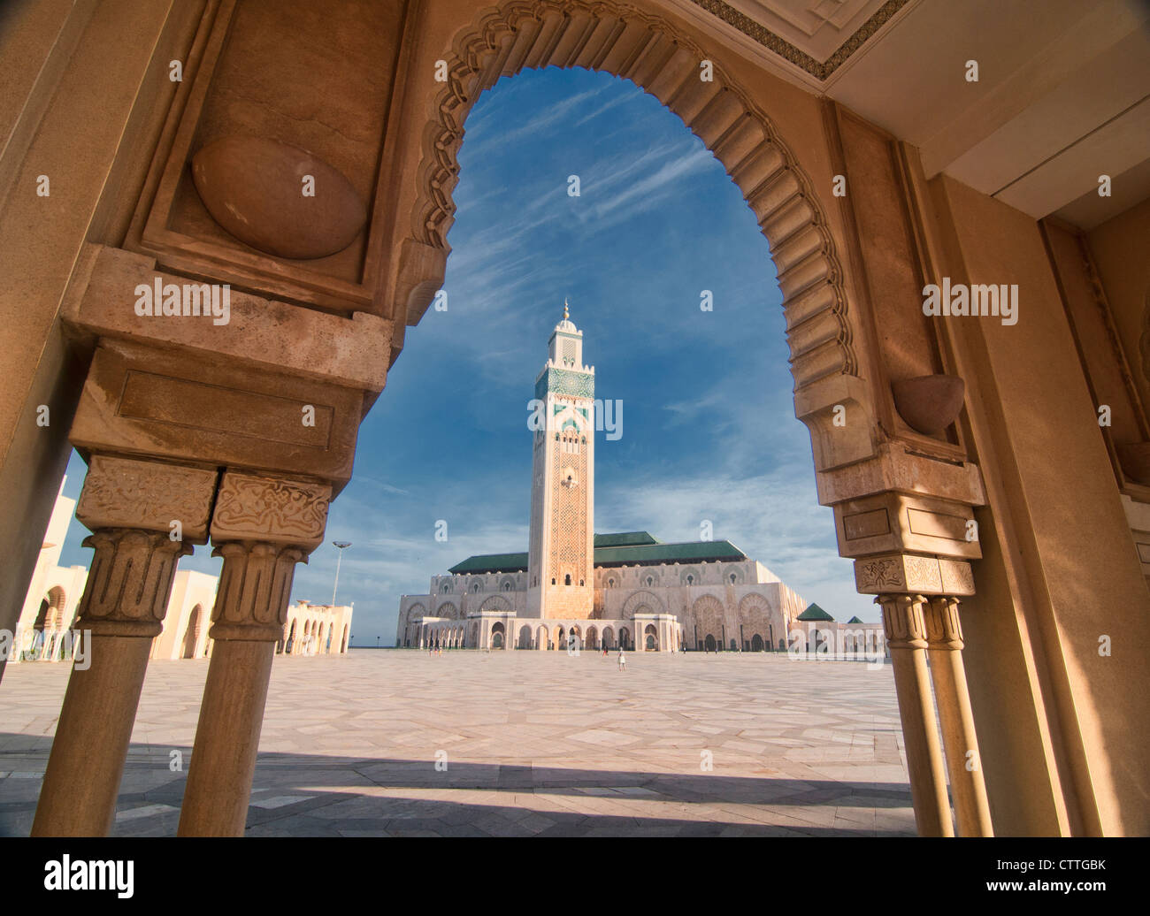 La magnifique Mosquée Hassan II à Casablanca, Maroc Banque D'Images