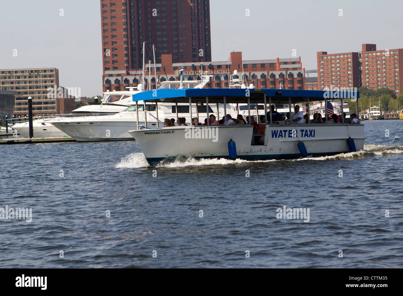 Baltimore Inner Harbor de Baltimore, Maryland taxi de l'eau Banque D'Images