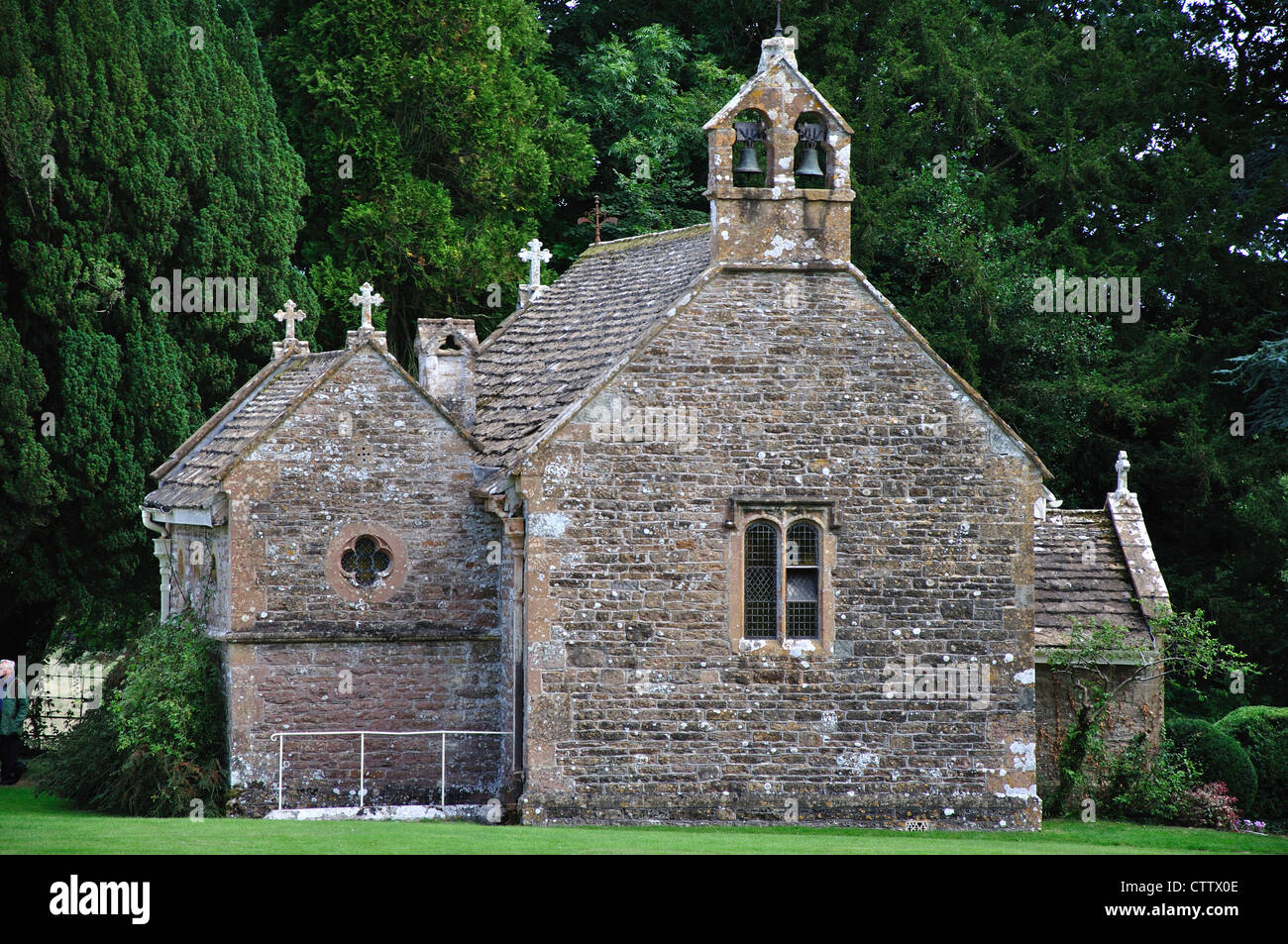 La petite église au stock Gaylard UK Banque D'Images