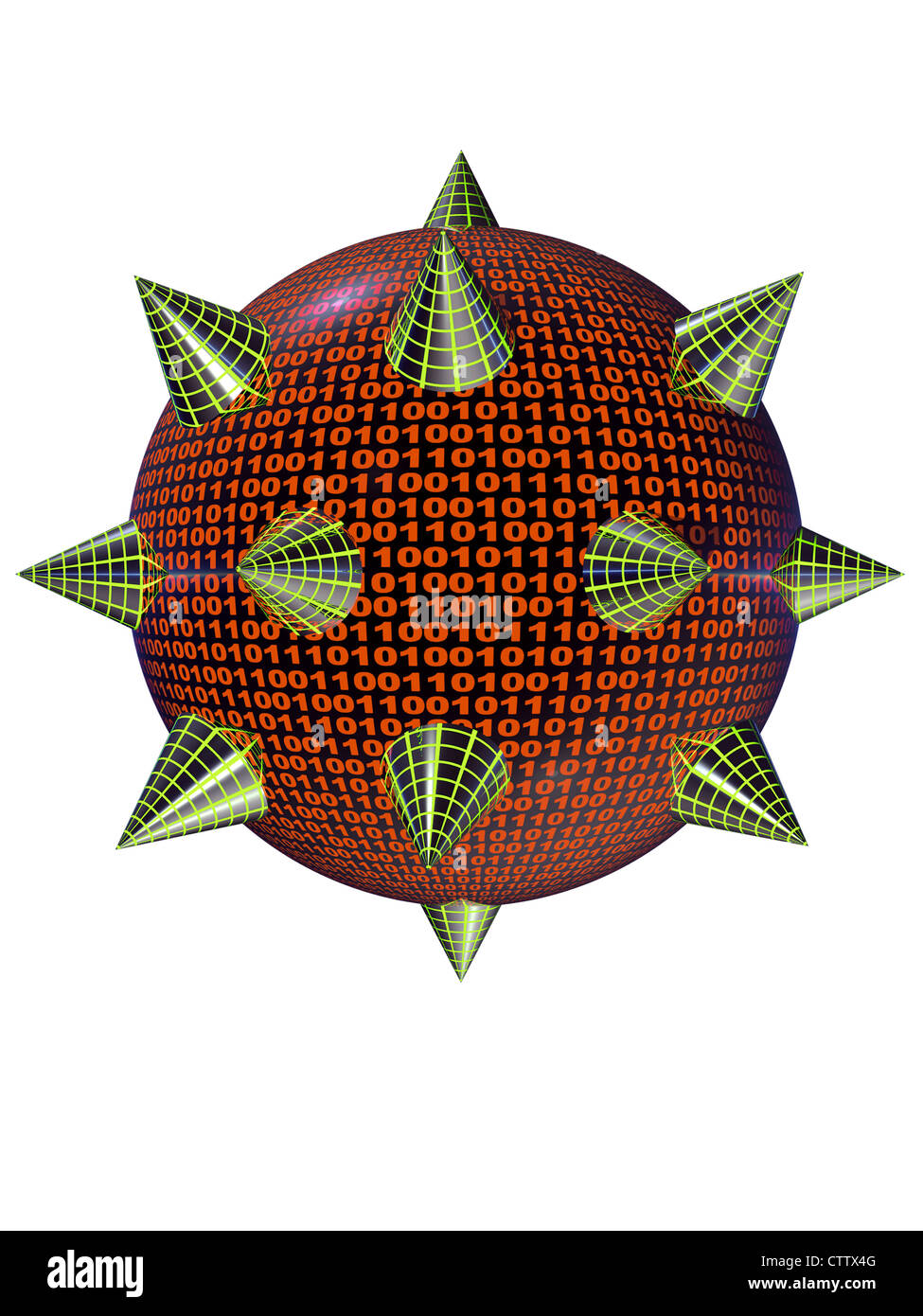 3D / Computervirus Virus Banque D'Images