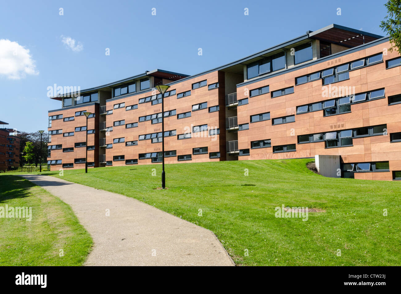 La Vallée des résidences à l'Université de Birmingham à Edgbaston, Birmingham Banque D'Images