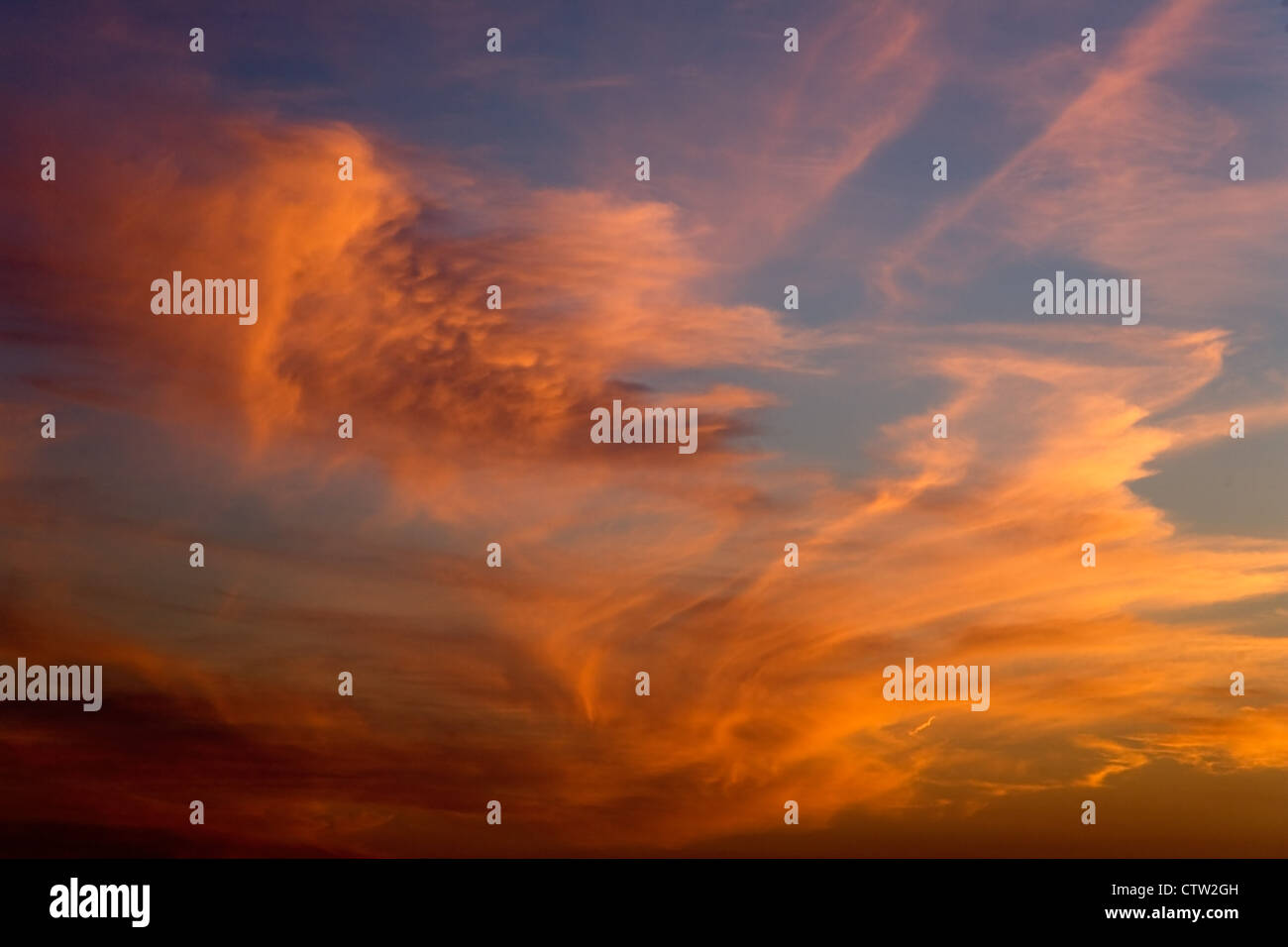 Coucher de soleil ciel Banque D'Images