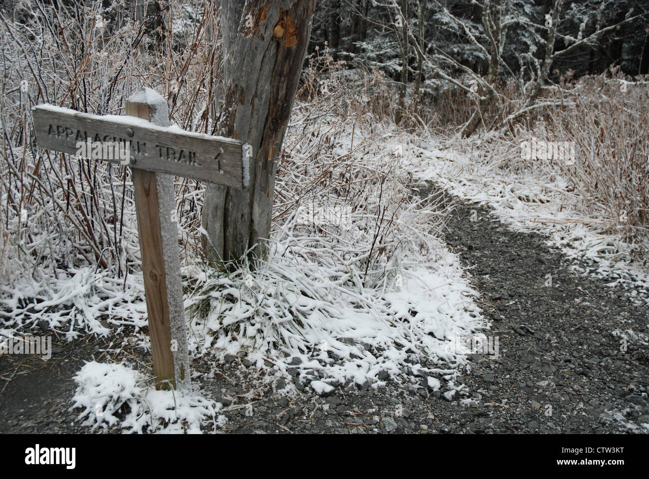 Sentier des Appalaches signe, Great Smoky Mountains National Park Banque D'Images