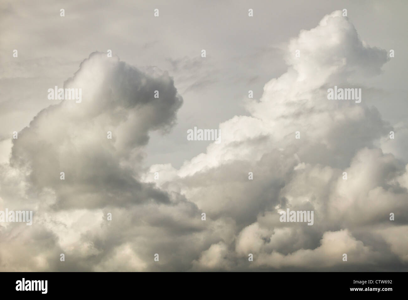 Les nuages de tempête et tempête thunder chefs avant l'été dans le Maine. Banque D'Images