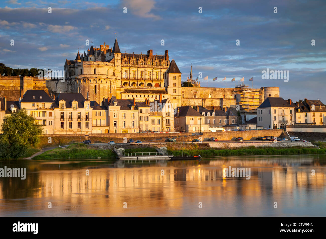 Chateau d'Amboise au-dessus de la Loire, Amboise, France Centre Banque D'Images