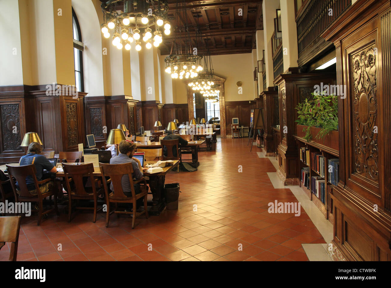 La Cinquième Avenue de New York Public Library Salle de lecture Banque D'Images