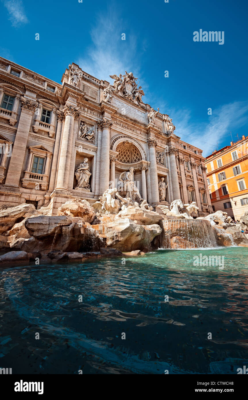 Fontaine de Trevi (Fontana di Trevi) est un des plus célèbres monuments de Rome. Banque D'Images