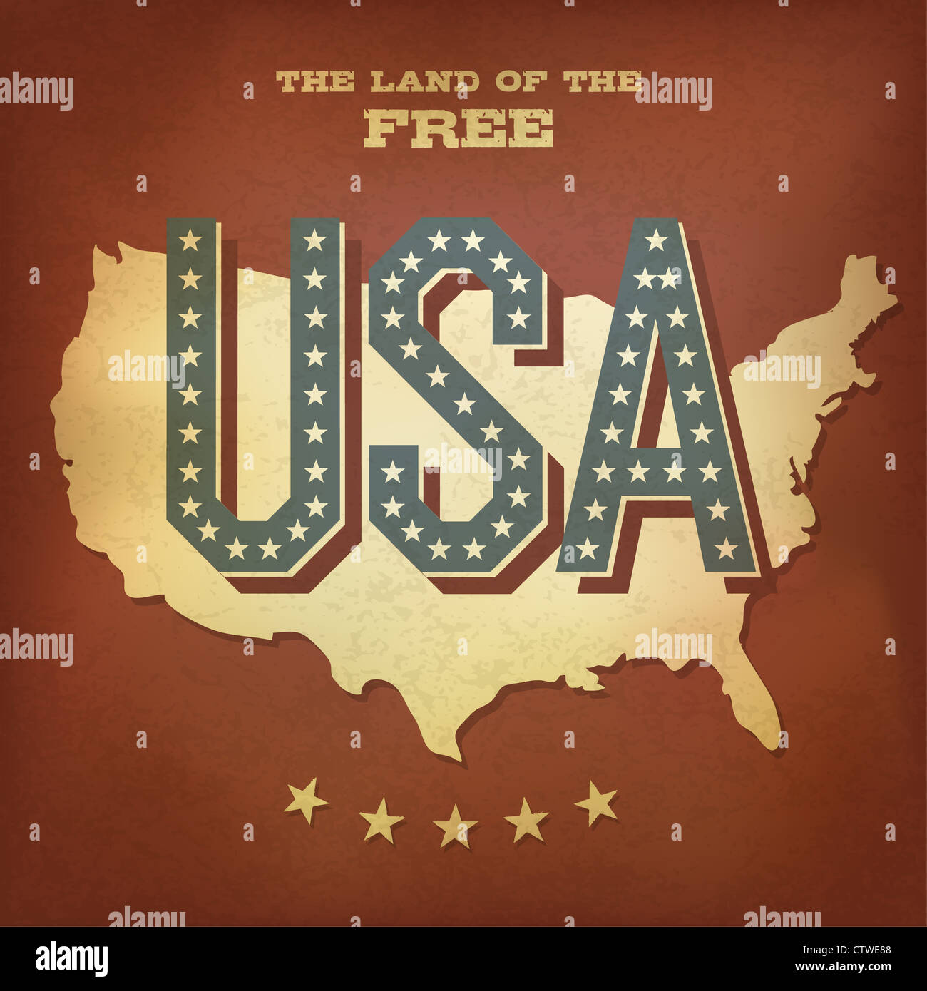 USA résumé la conception d'affiches rétro Banque D'Images