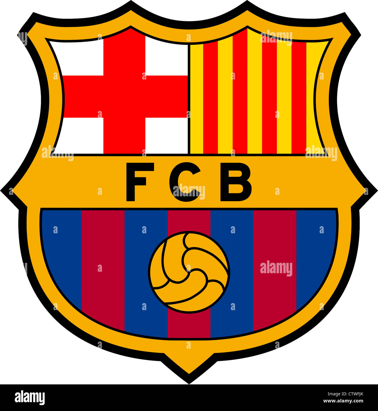 Logo de l'équipe espagnole de football FC Barcelone. Banque D'Images