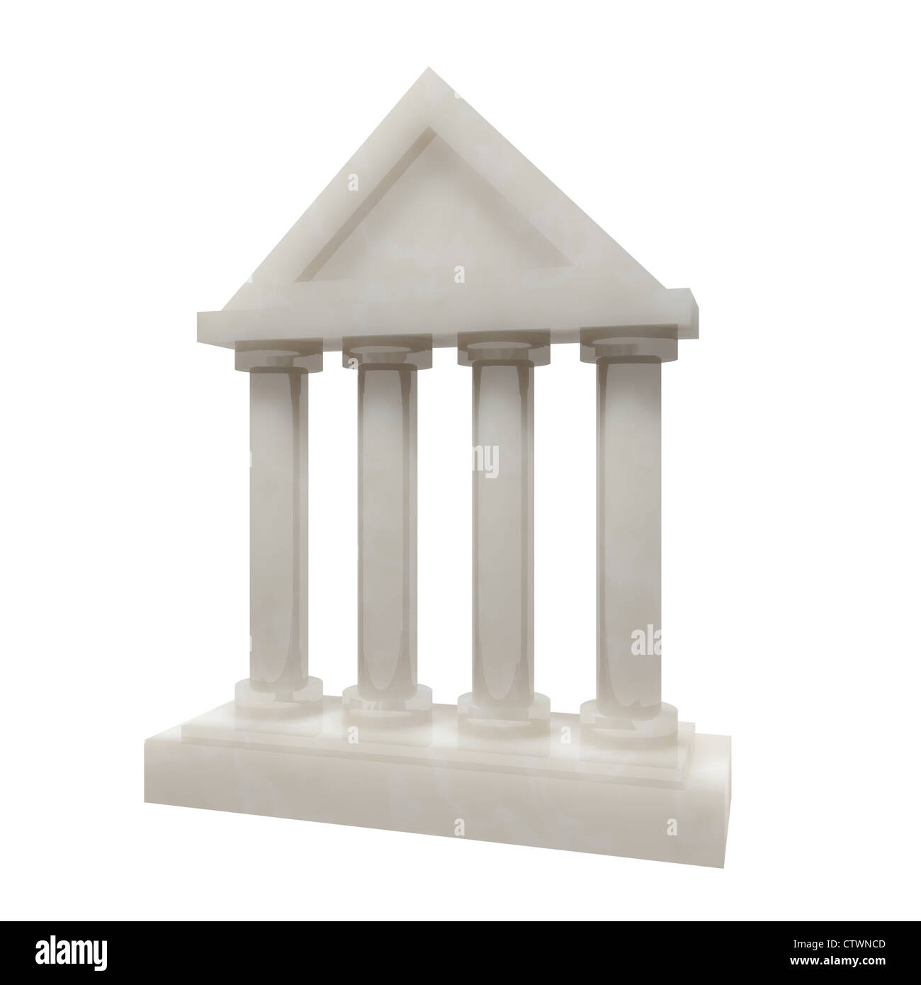 Souvenir de temple grec. Illustration 3D render Banque D'Images