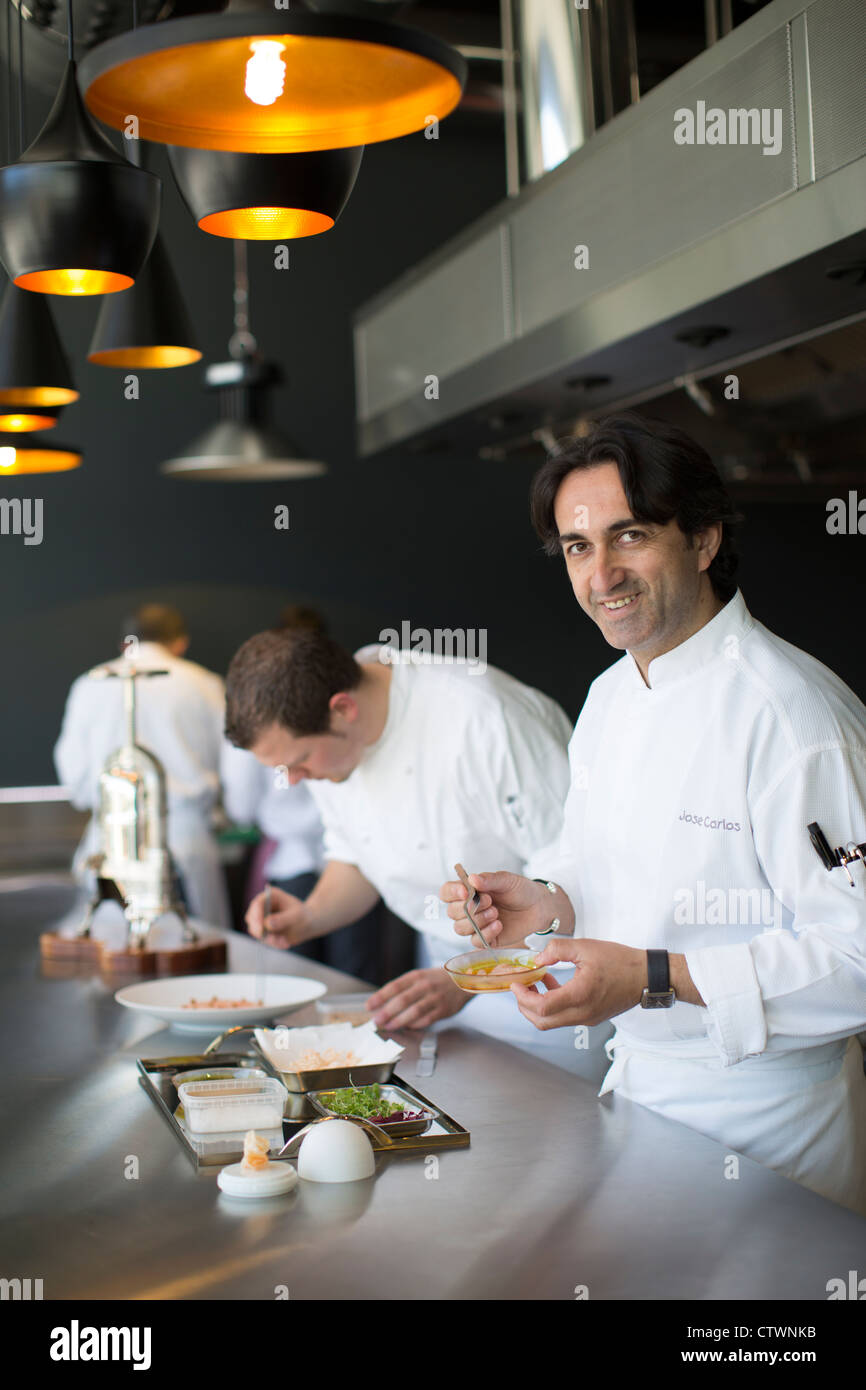 Restaurant marina Malaga Espagne Banque D'Images