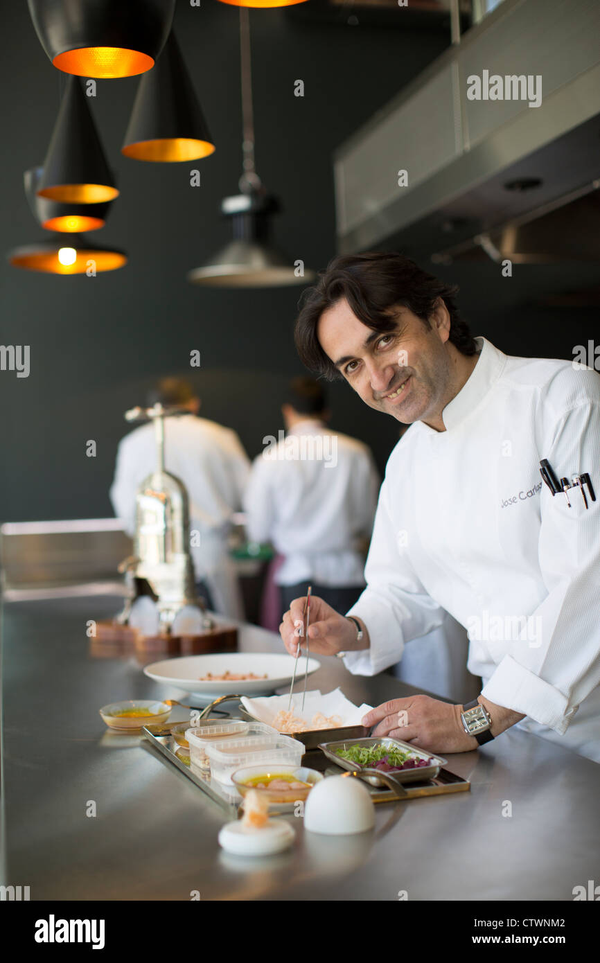 Restaurant marina Malaga Espagne Banque D'Images