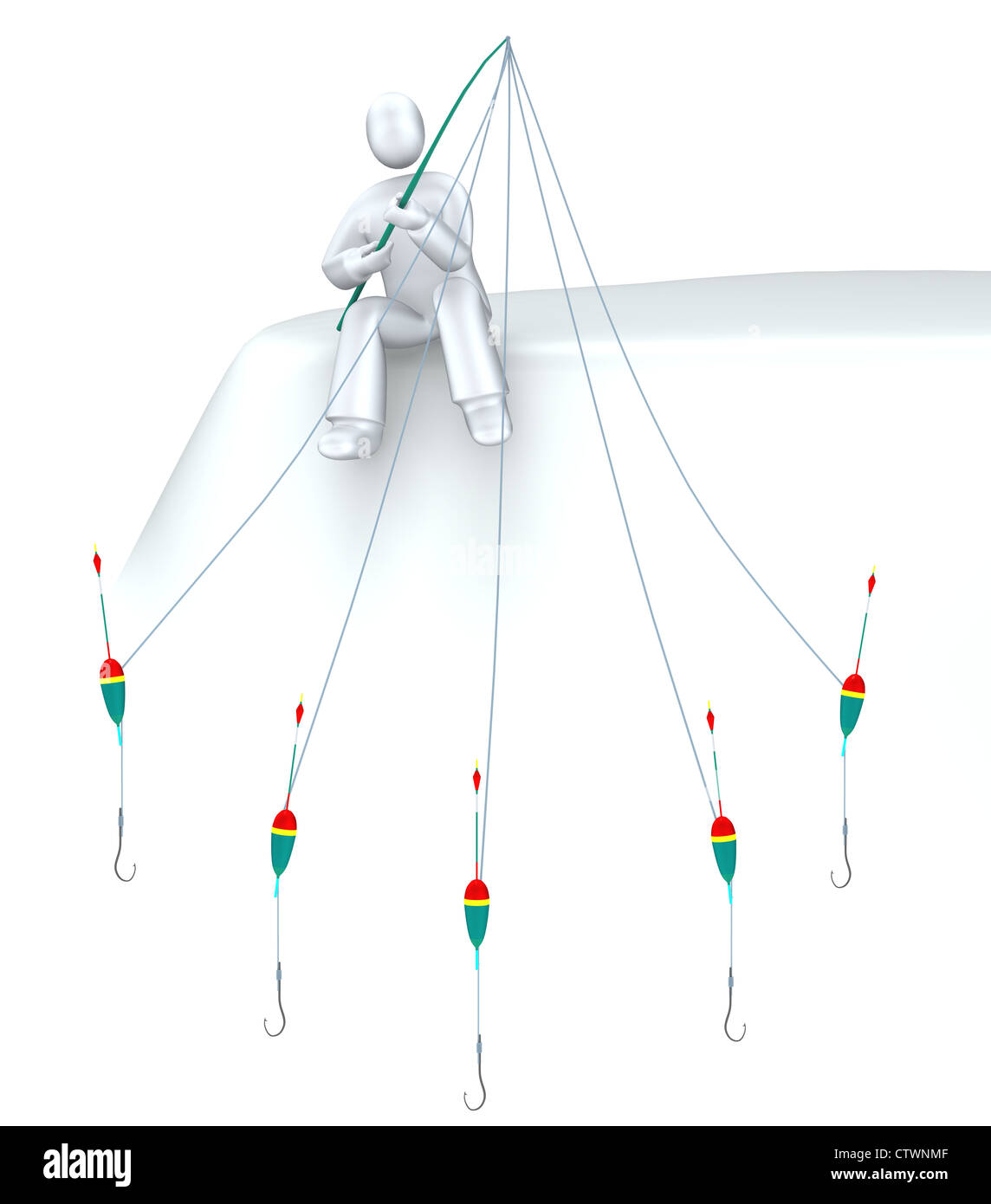 Link baiting, chasse pour les visiteurs, la pêche Banque D'Images