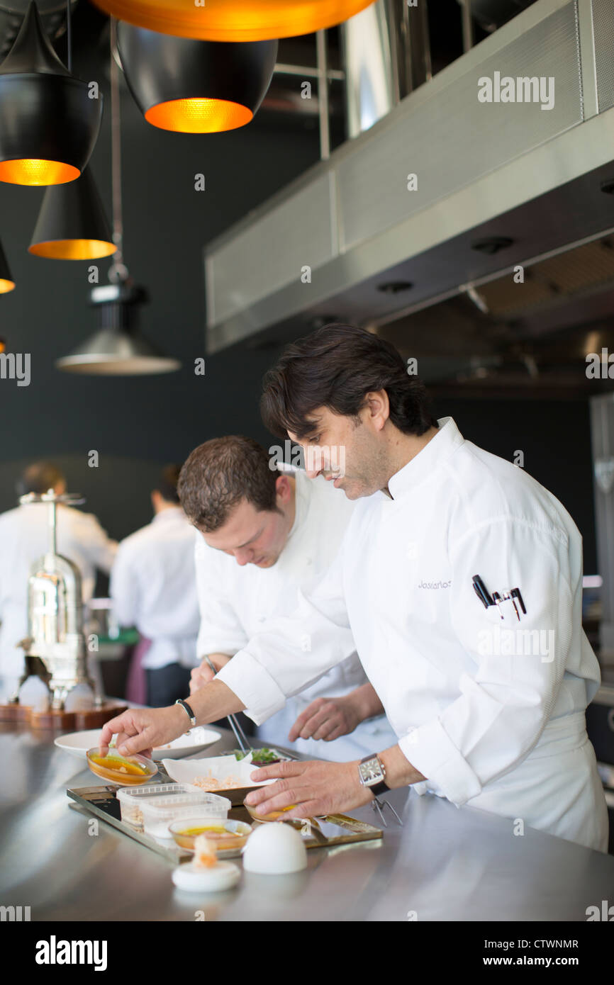 Restaurant marina Malaga Espagne Banque D'Images