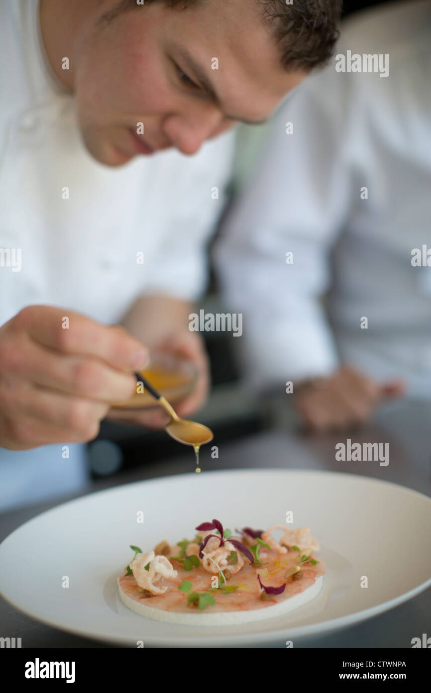 Restaurant marina Malaga Espagne Banque D'Images