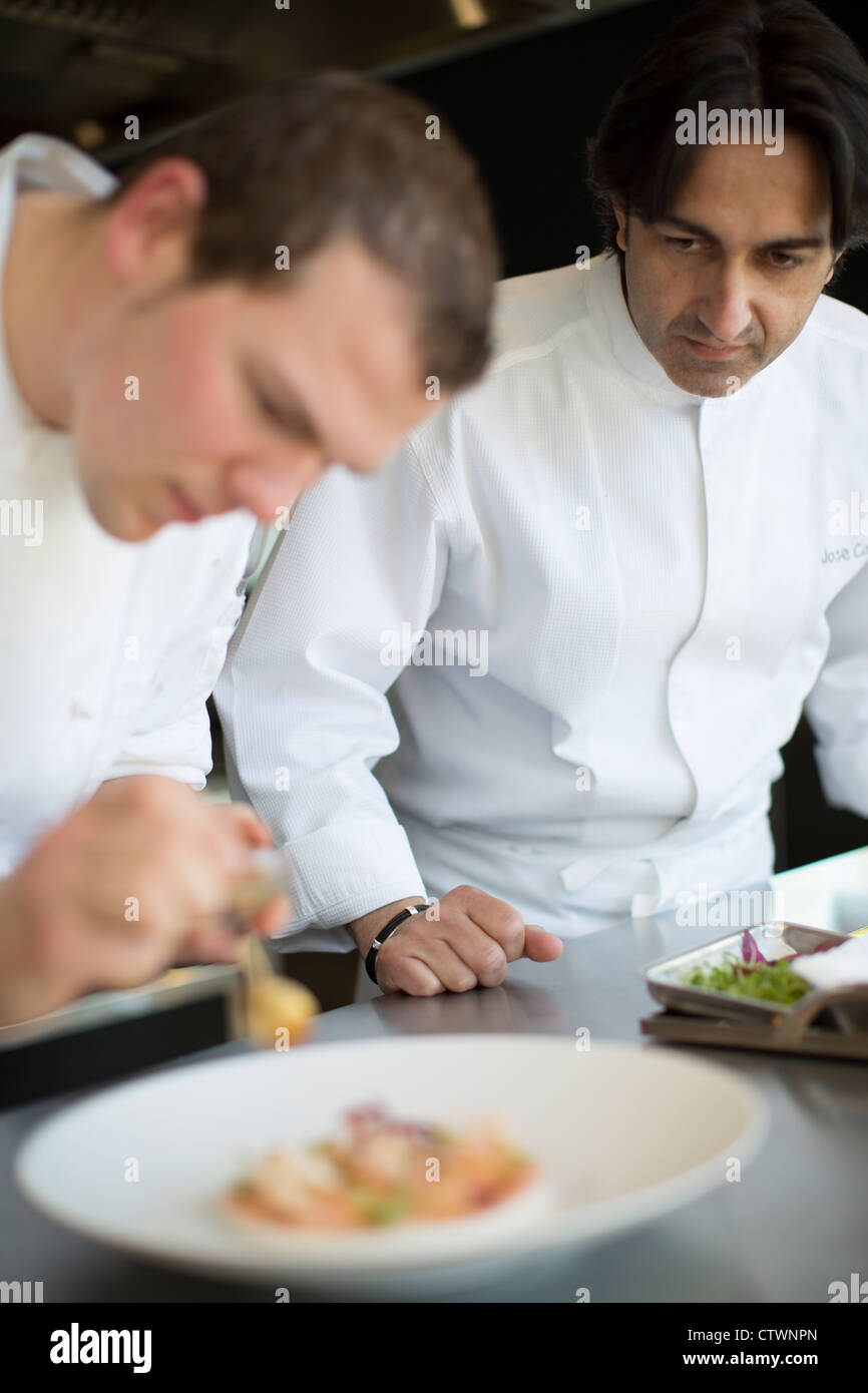 Restaurant marina Malaga Espagne Banque D'Images