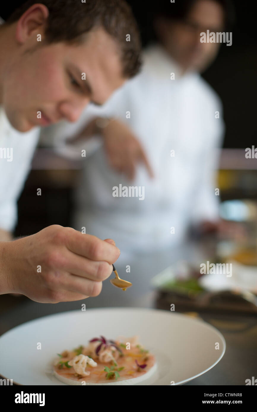 Restaurant marina Malaga Espagne Banque D'Images