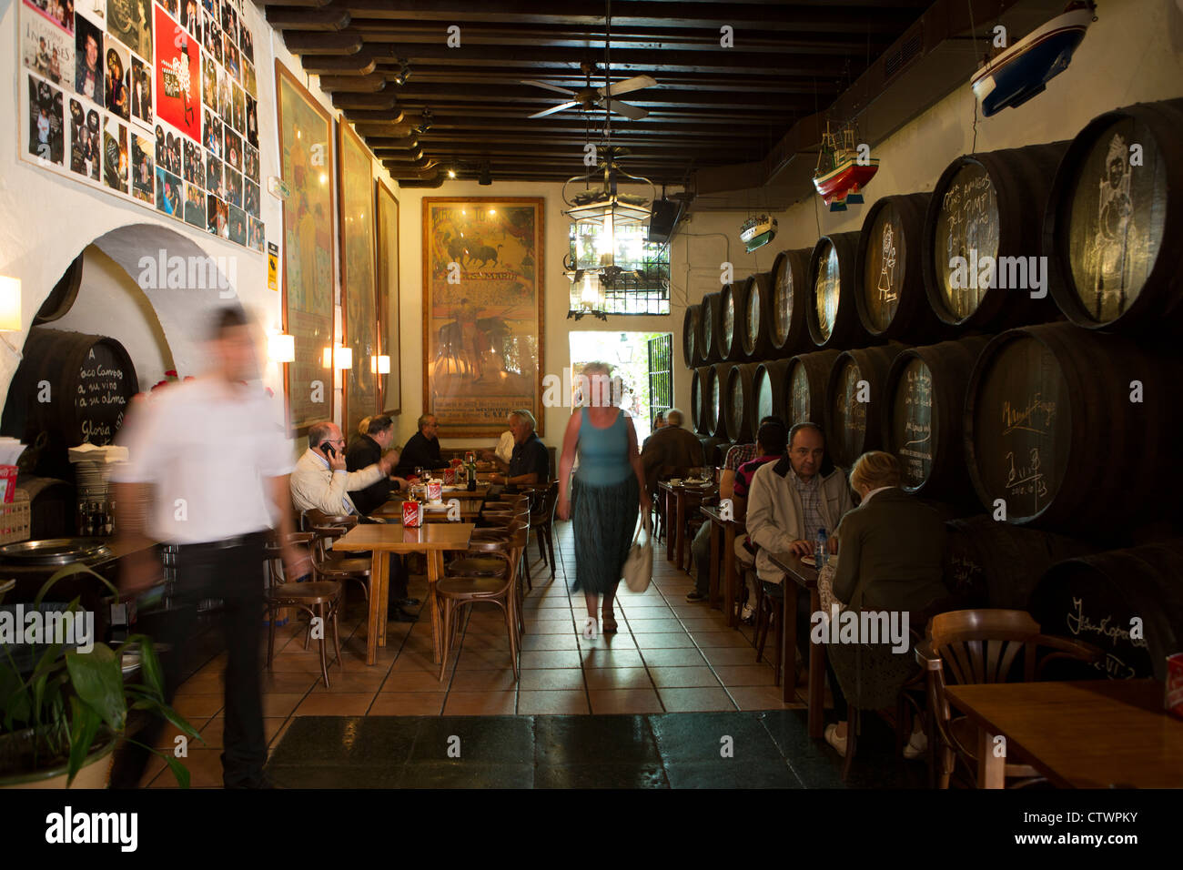 Restaurant traditionnel Malaga Espagne Banque D'Images