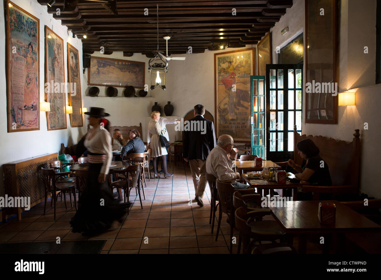 Restaurant traditionnel Malaga Espagne Banque D'Images
