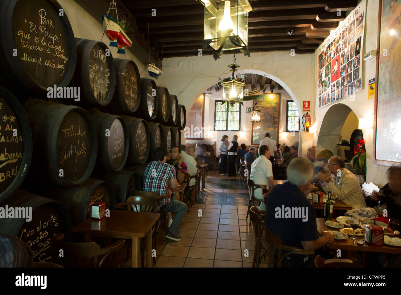 Restaurant traditionnel Malaga Espagne Banque D'Images