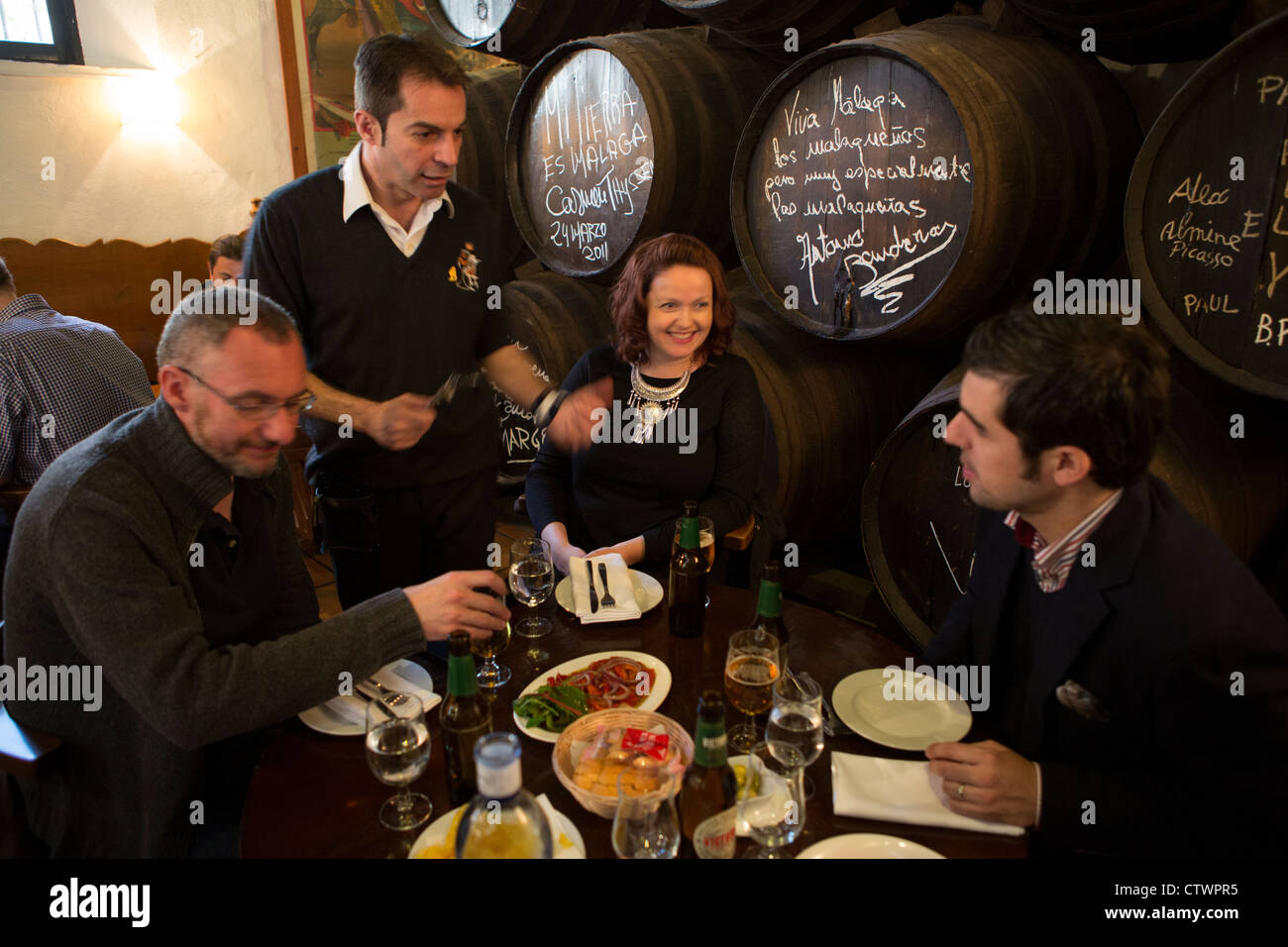 Restaurant traditionnel Malaga Espagne Banque D'Images