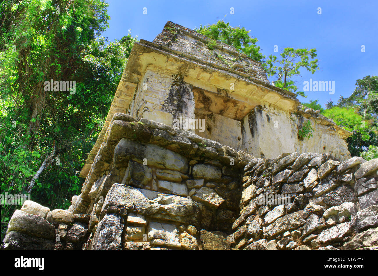 Les ruines mayas de Palenque Chiapas Mexique monuments Banque D'Images