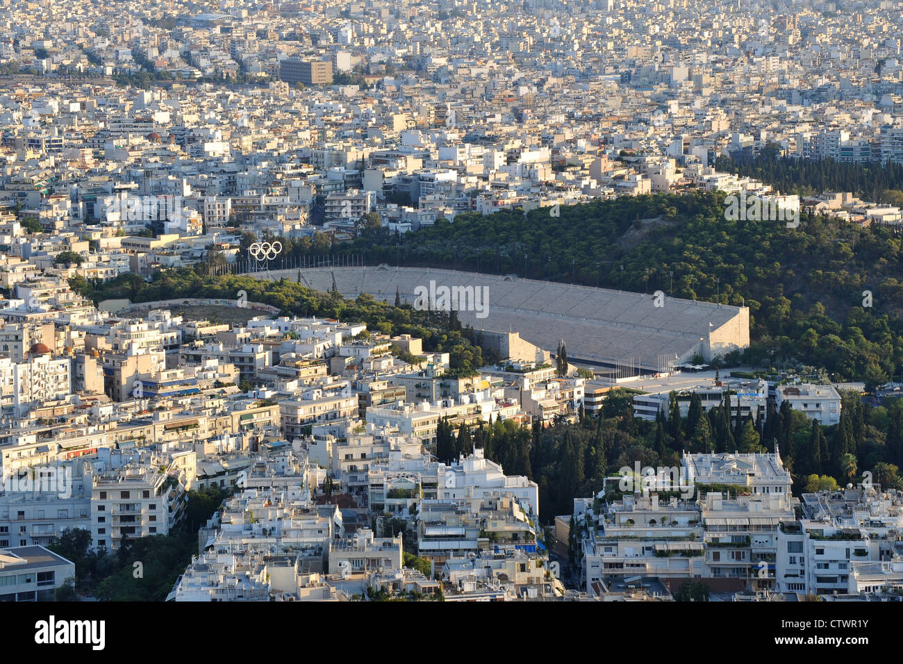 L'ancien stade olympique d'Athènes Banque D'Images