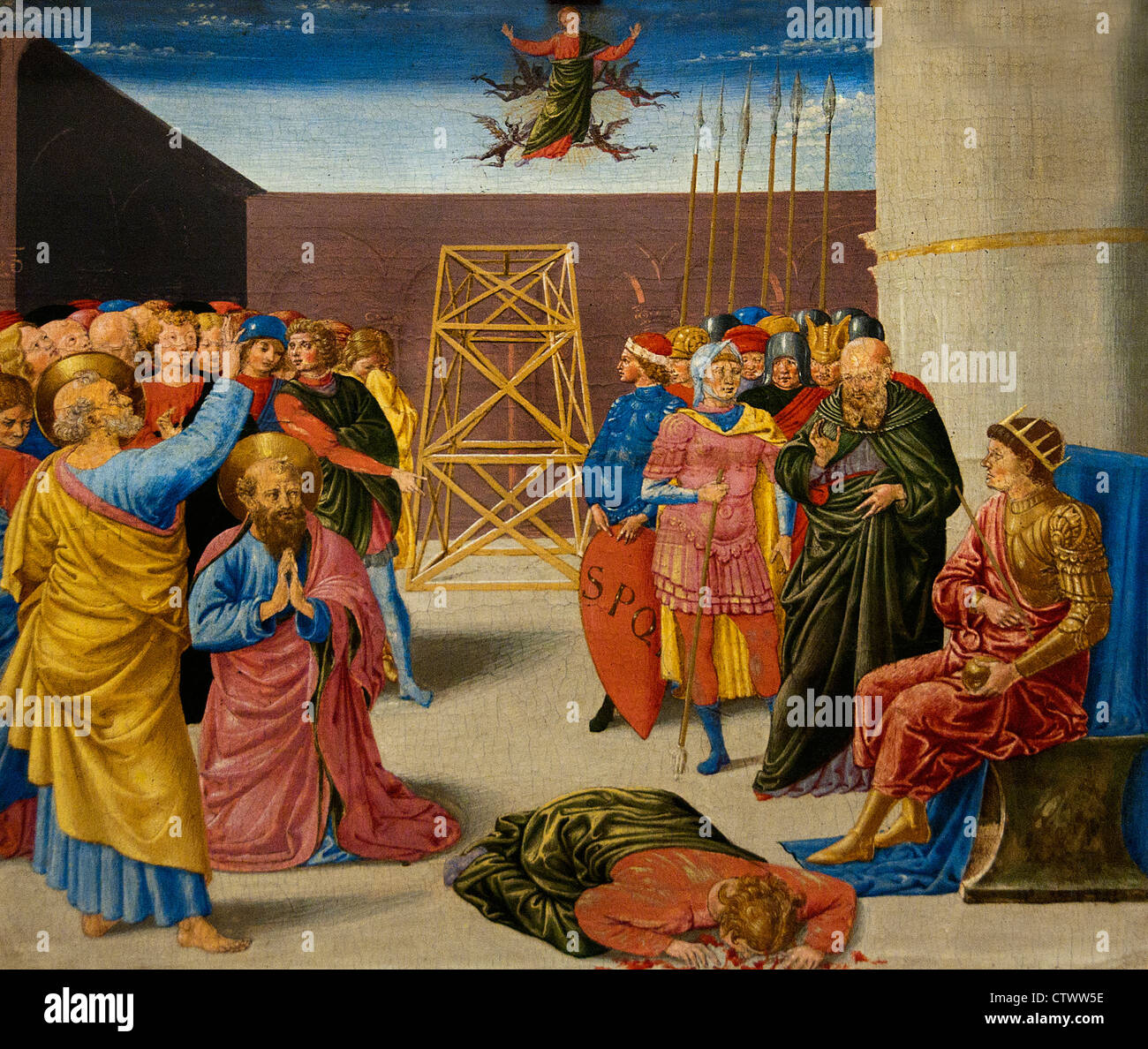 Saint Pierre et Simon Magus par Benozzo Gozzoli (Benozzo di Lese di Sandro) 1420-1497 Italie Italien Banque D'Images