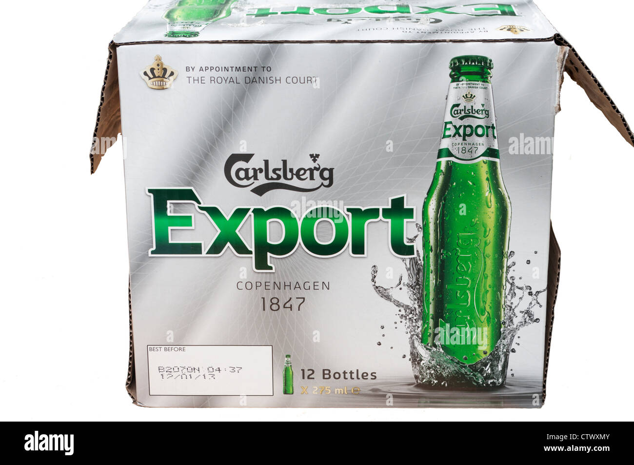 Fort de l'exportation de la bière en bouteille Carlsberg Banque D'Images