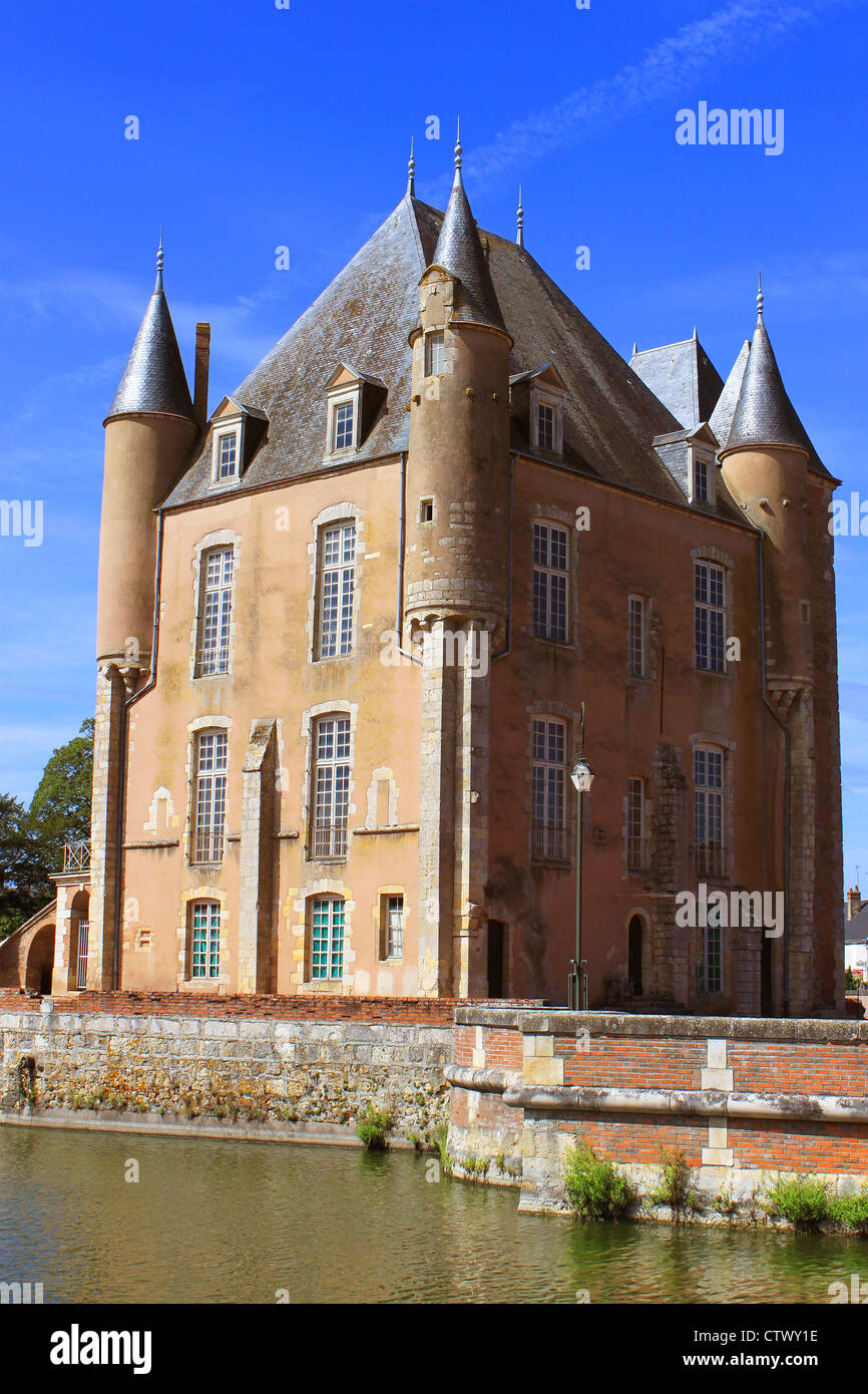 Château de Bellegarde, sa fontaine et ses jardins Banque D'Images