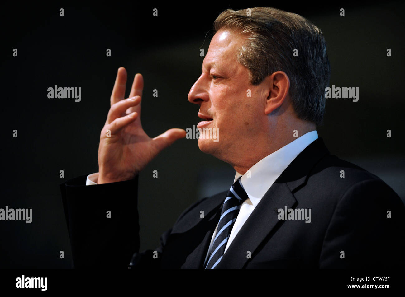 L'ancien Vice-président américain Al Gore et le changement climatique, Al Gore, militant à la fois Forum mondial sur l'environnement et de l'entreprise Banque D'Images