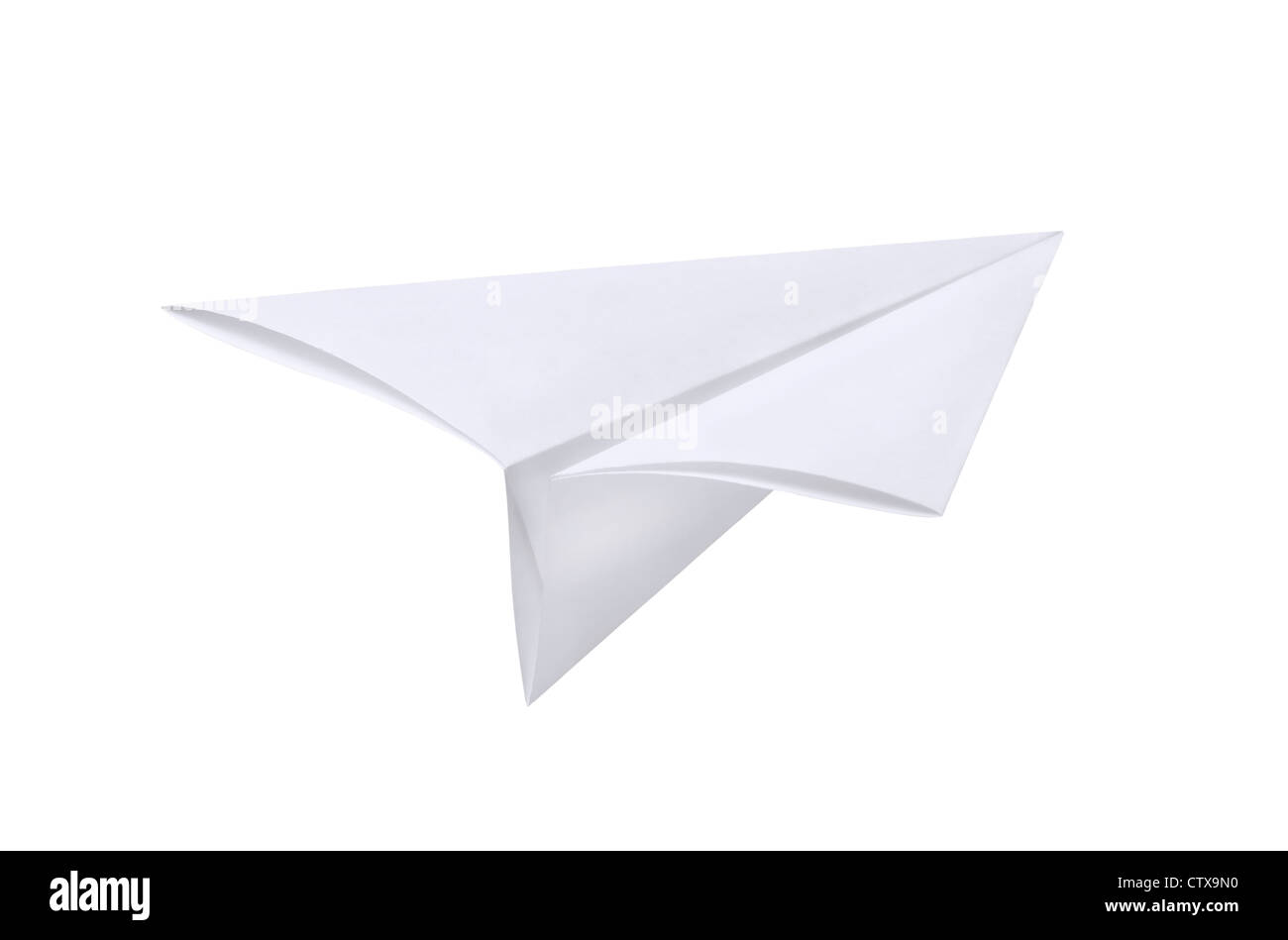 Avion en papier isolated on white Banque D'Images