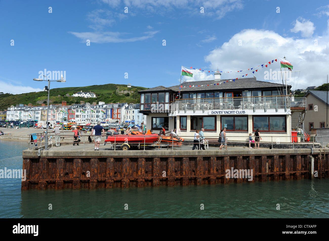 Yacht Club Dovey Aberdovey seaside resort Wales UK Banque D'Images