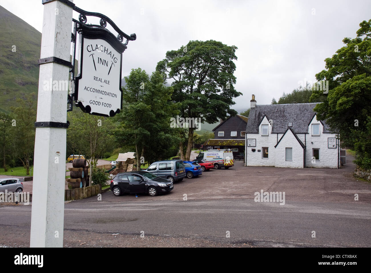 Le Clachaig Inn, Glencoe Banque D'Images