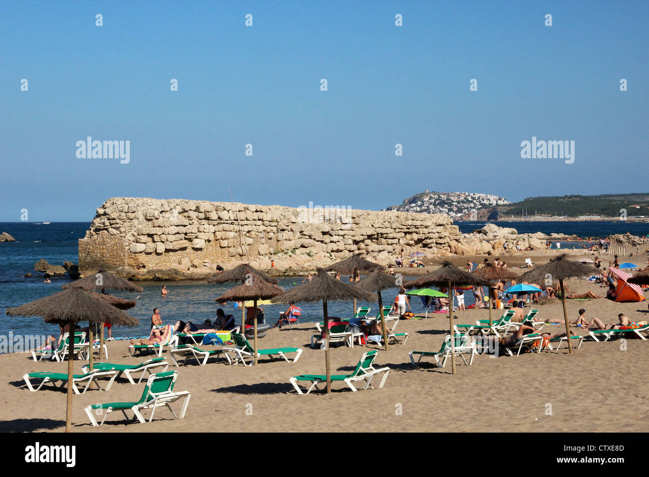 Empuries ruines en Catalogne, Espagne. Banque D'Images