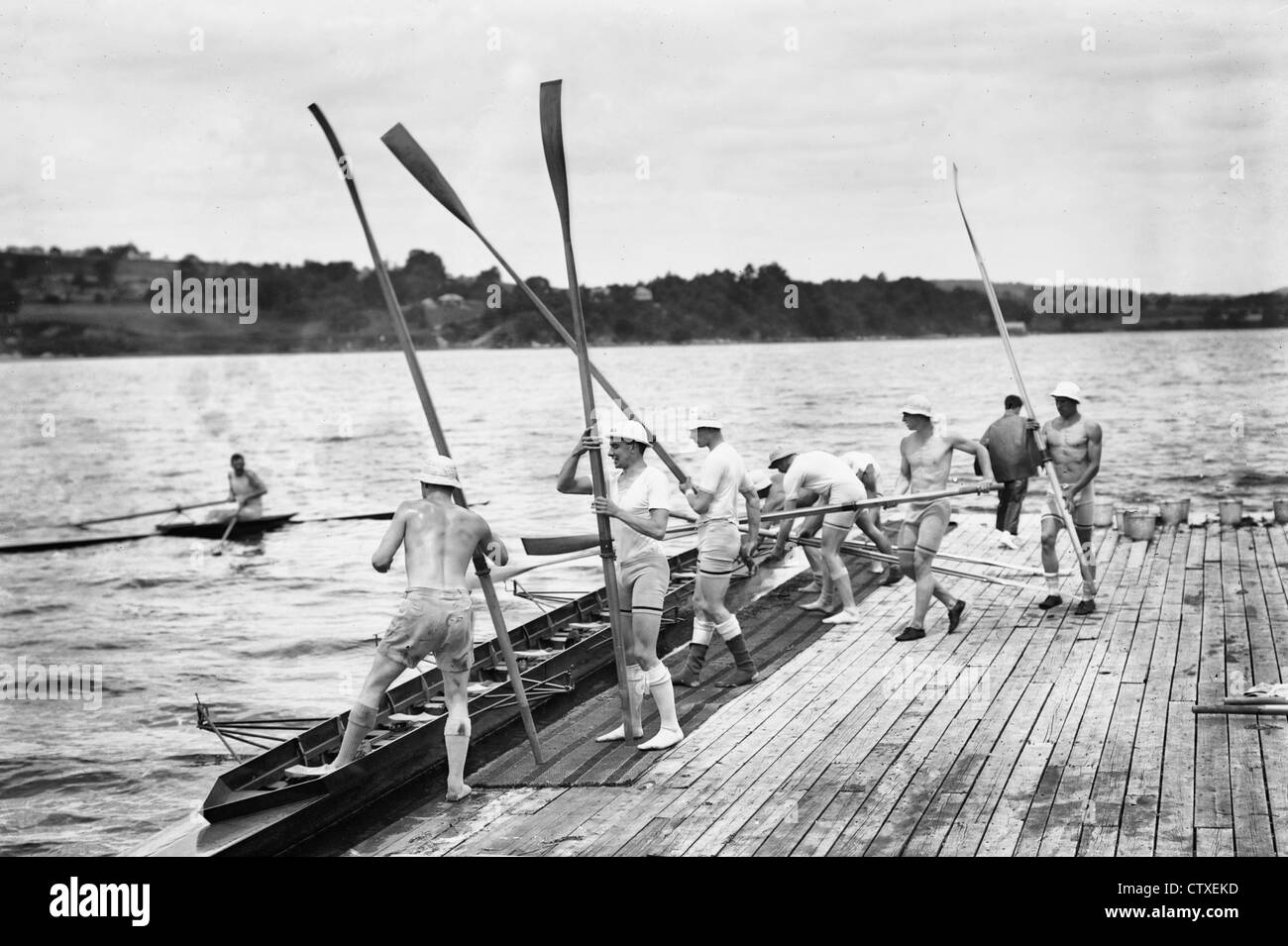L'aviron de l'Université de Harvard, vers 1911 Banque D'Images