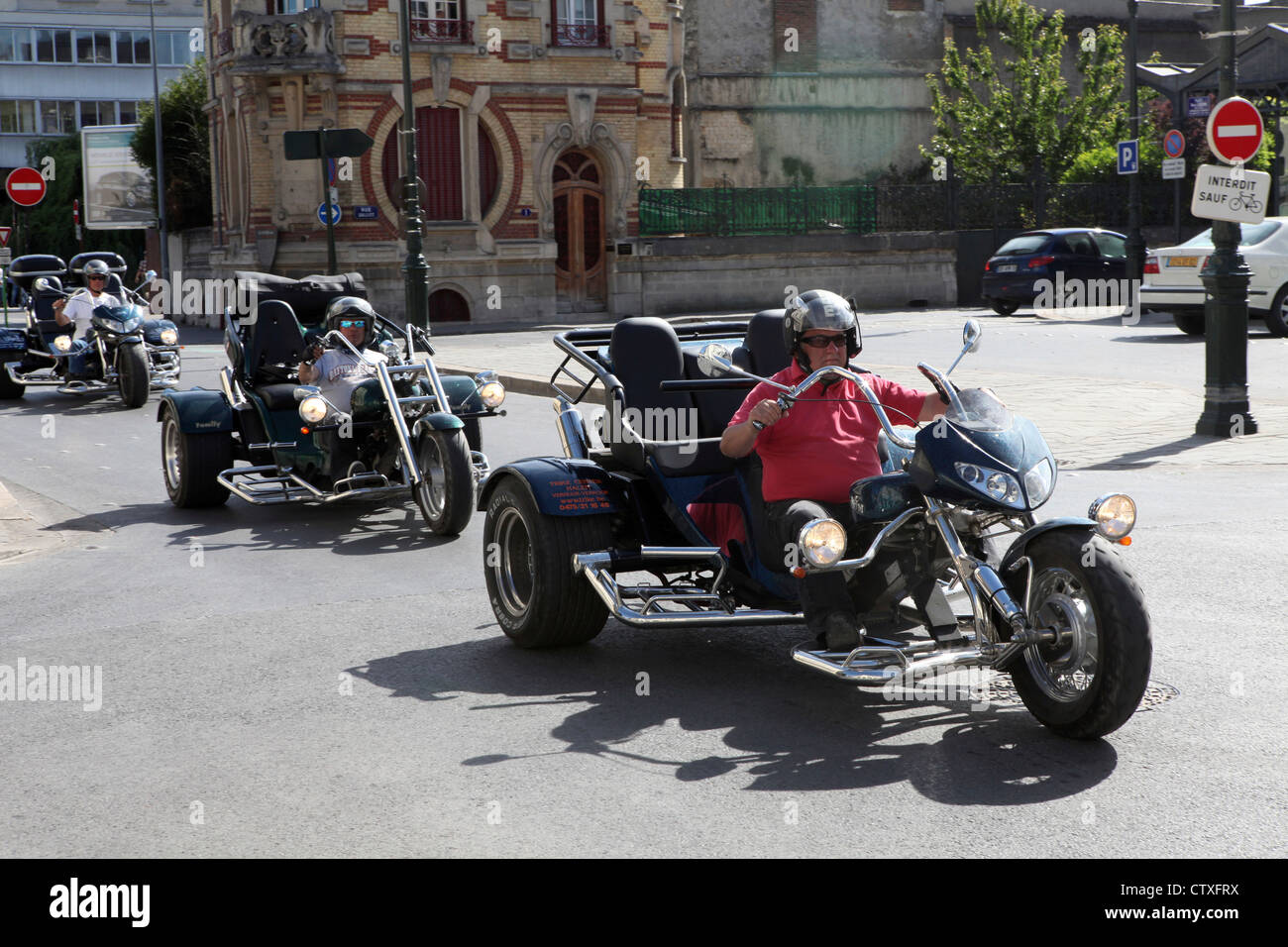 Les motards en France Banque D'Images