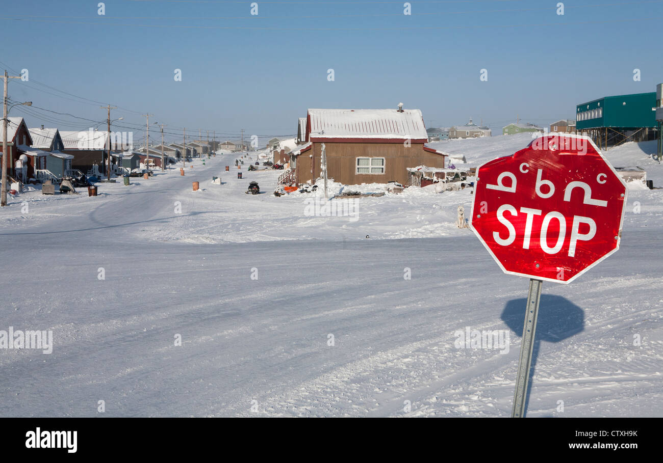 Rues congelé sur le pôle nord Banque D'Images
