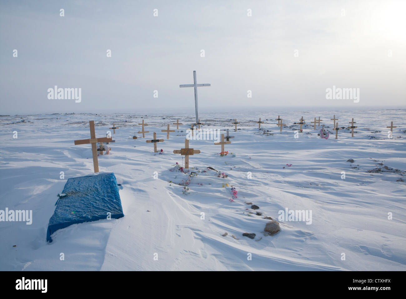 Grave yard au pôle nord Banque D'Images