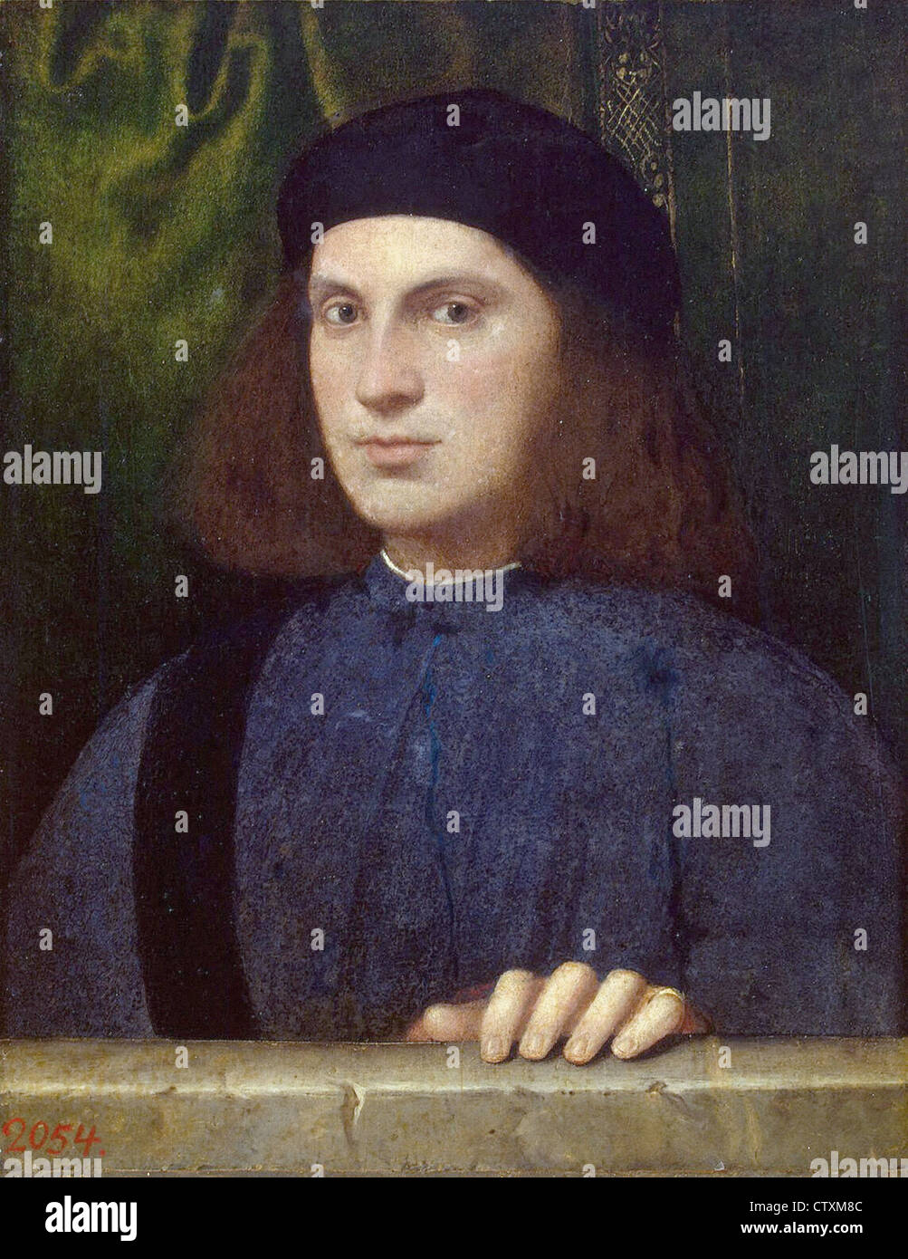 Bonifacio Veronese Portrait d'un jeune homme du Musée de l'état de l'Hermitage - St Pétersburg Banque D'Images
