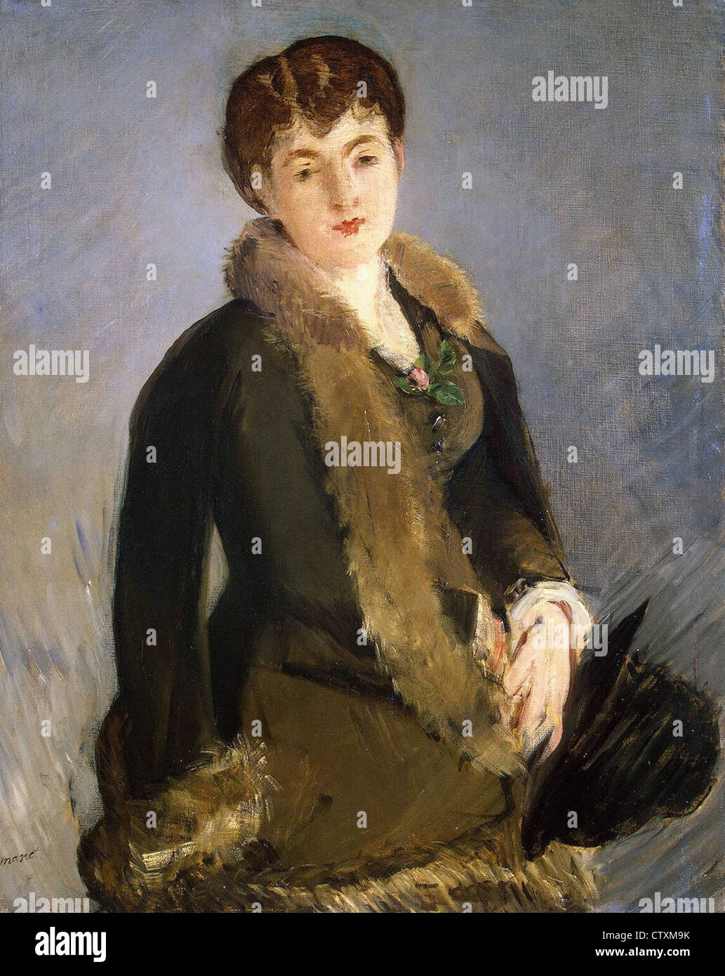 Edouard Manet Portrait de Mademoiselle Isabelle Lemonnier 1879 Hermitage Museum - St Pétersburg Banque D'Images