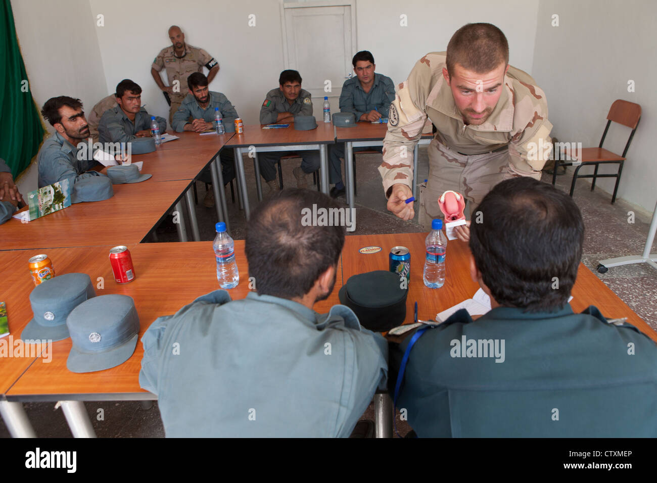 Centre de formation de la Police à Kunduz, l'Afghanisan. Banque D'Images