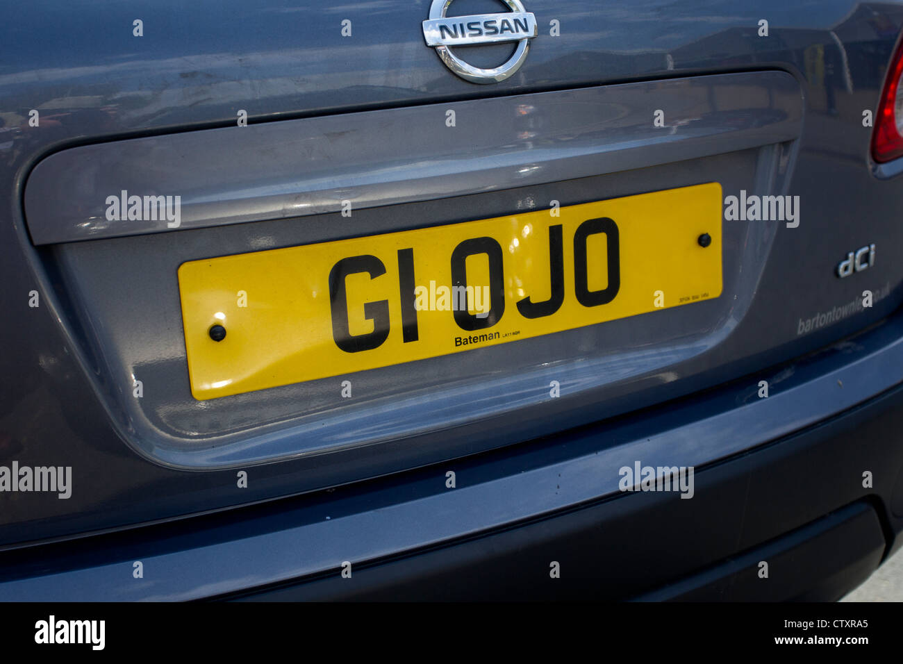 Les plaques de numéro personnalisé voiture voiture chéri chéri Banque D'Images