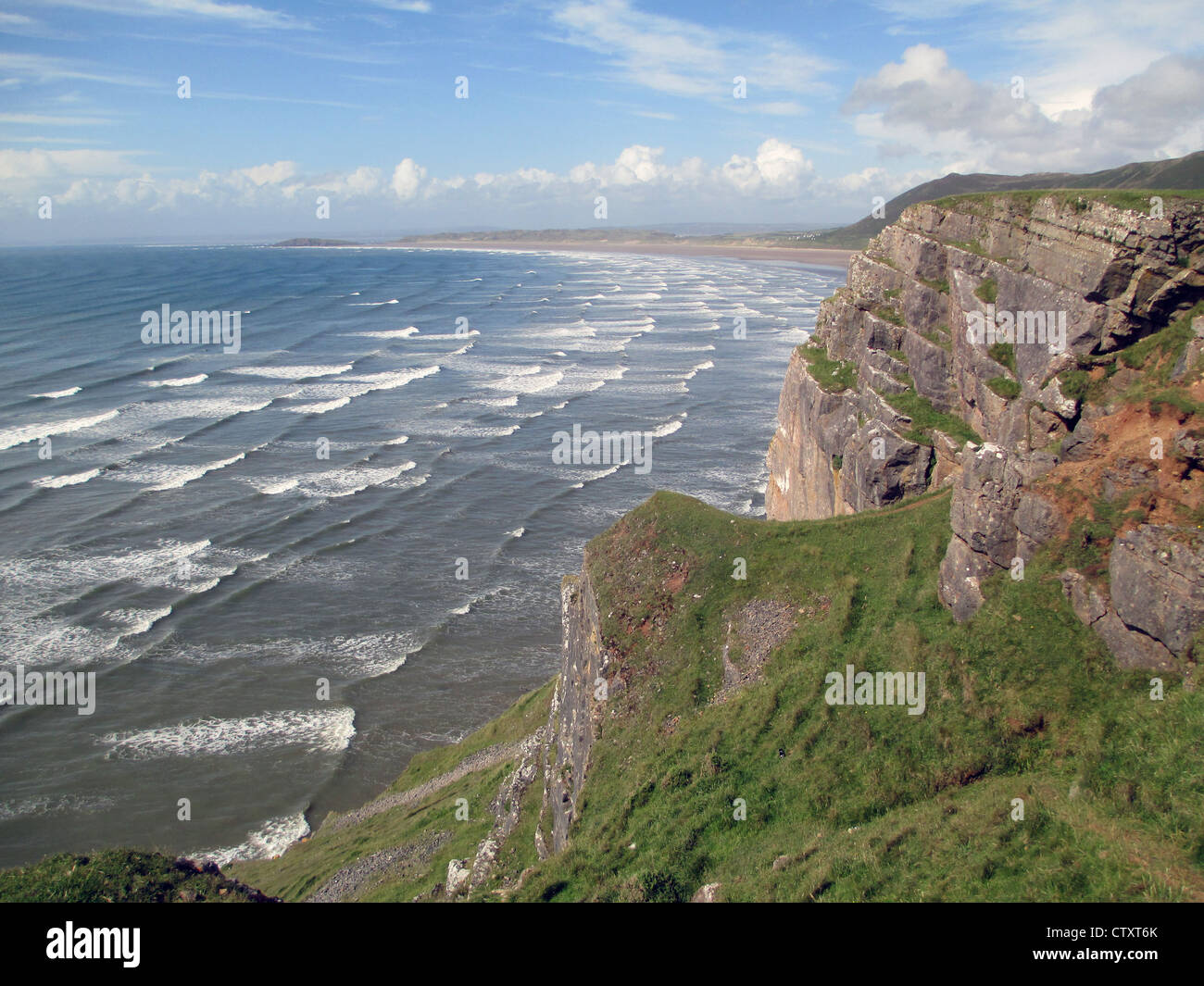 RHOSSILI BAY, Gower, le Pays de Galles. Photo Tony Gale Banque D'Images